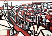 View to the Grove of Petrin in Prague - Pecs November 2000 Pastel Paper 245 x 35 cm.jpg